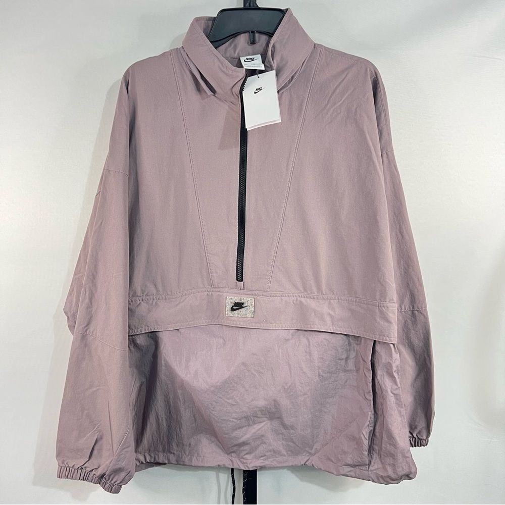 Nike jacket XXL hooded Revolution 1/2 Zip Jacket convertible Fanny pack, purple